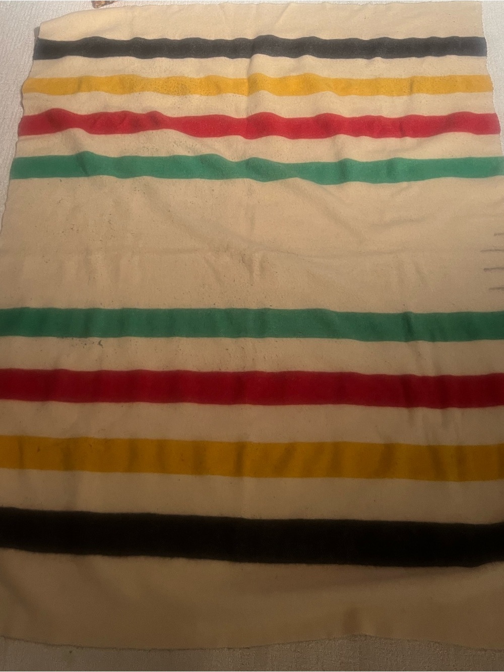 💎VINTAGE 1950s HUDSON’S BAY 4 POINT WOOL BLANKET MADE IN ENGLAND